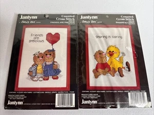JANLYNN Suzy's Zoo Counted Cross Stitch Kit Frame 38-69 / 38-65 Lot Of 2 5x7 NEW - Picture 1 of 8
