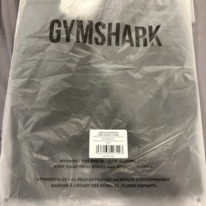 Camiseta manga larga sin costuras Gymshark Onyx 5.0 - negra/verde elevador, talla mediana - Imagen 1 de 2