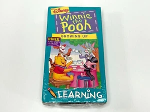 Winnie The Pooh Learning VHS Growing Up Sealed Flash Cards Disney 1995 Vintage - Imagen 1 de 10