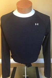 Under Armour Heat Gear Fitted Long Sleeve Compression Shirt Black Med - Picture 1 of 3