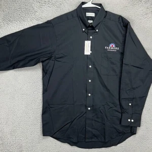 Van Heusen Dress Shirt Adult Medium 15.5-16 34-35 Black Button Down Mens NEW - Picture 1 of 9
