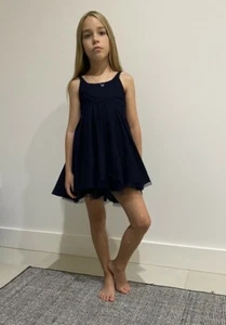 Eliane et Lena (Paris), Girl's navy dress, US size 6A - Picture 1 of 2