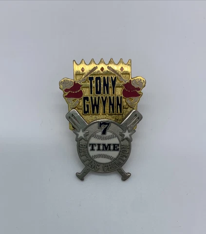 Tony Gwynn San Diego Padres 7 Time Batting Champion Pin Swinging Friar Cover