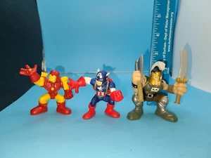 3er Set Hasbro Super Hero Squad Figuren Captain America Ares Iron Man - Bild 1 von 3