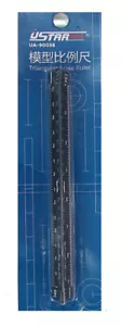 Triangular Scale Ruler for 1/12, 1/24, /1/32, 1/35, 1/48, 1/72 (L: 17cm) - Picture 1 of 1