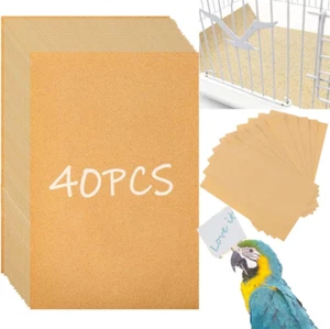 40PCS Gravel Liner Paper for Bird Cage,11X17 in Bird Cage Liner Paper-Gravel Pap - Picture 1 of 7