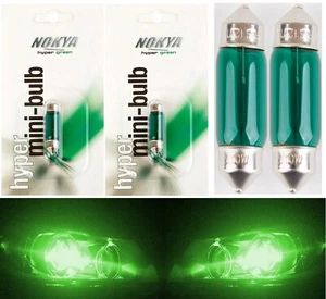 Nokya 6418 12844 DE3425 Nok5256 10W Vert Deux Ampoules Plaque Licence Remplacer - Picture 1 of 5
