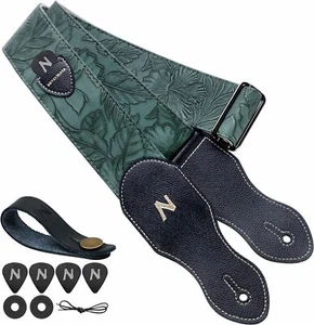 Nefelibata Guitar Strap With Pick Pocket,2.3 Inch Porter Style Vegan L - Picture 1 of 7