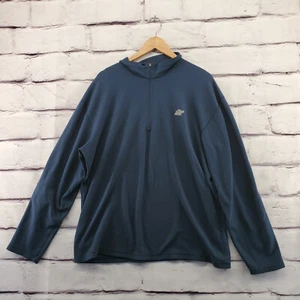 EASTERN MOUNTAIN SPORTS Jacket Mens XL 1/4 Zip Pullover Long Sleeve Blue Knit - Picture 1 of 11