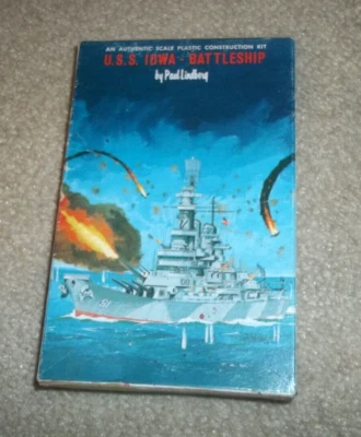 NUEVO EE. UU. Iowa - BB-61 Acorazado Lindberg Kit No. 9707 (1974) ¡Sellado de fábrica! Foto 1 de 4