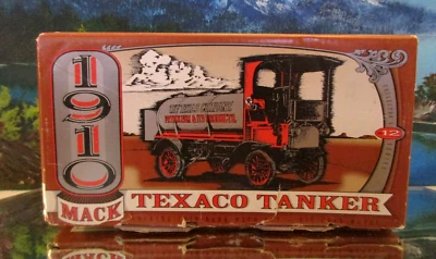 ERTL Collectibles 3035 No. F122 Texaco Truck 1910 Mack Tanker Coin Bank NIB 1995 - Image 1 of 4