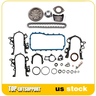 Timing Chain Kit W/ Cover Gasket Set For 90-04 Chrysler Town Country Dodge 3.3L Foto 1 de 4
