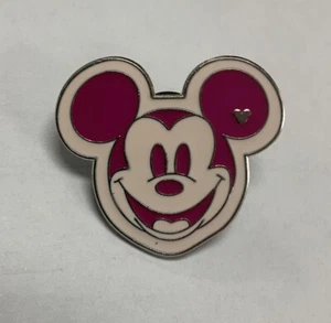 2008 Disney Colorful Mickeys Face Red/Pink Trading Pin - Picture 1 of 2