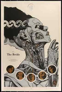 Bride of Frankenstein Glow in Dark Variant GID by Martin Ansin Ltd x/100 Print - Picture 1 of 1