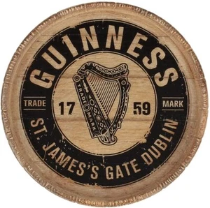 Imán de nevera de resina efecto tapa de barril Guinness (sg 5664) - Imagen 1 de 1