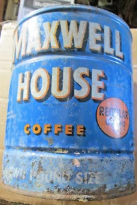 CASA MAXWELL VINTAGE 2 LB. LLAVE DE ACERO LATA ABIERTA, LIGERO ÓXIDO Y DESGASTE GRÁFICO, USADA - Imagen 1 de 6