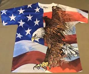 Camiseta gráfica para hombre Spirit of America azul blanco patriótico águila voladora XL 46-48 - Imagen 1 de 3