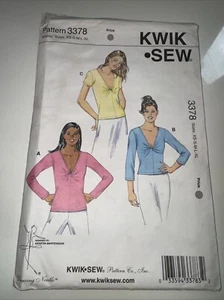 KWIK SEW 3378 - Twist Top Sz XS-S-M-L-XL UNCUT FF - Picture 1 of 3