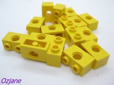 TK111 YELLOW 1 x 2 with Hole x 12 LEGO 3700 BRICK TECHNIC