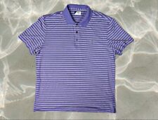 Izod Golf Mens Short Sleeve Polo Shirt (XXL) FXG Cool FX Purple White Stripes