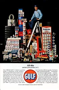 Anuncio impreso vintage gasolina golf 1963 productos mecánicos todo esto y 3 gasolina también - Imagen 1 de 2