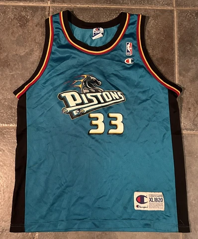 Detroit Pistons Grant Hill Champion Jersey Size Youth Kids XL Cover