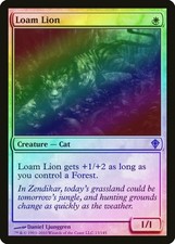 Loam Lion FOIL Worldwake NM White Uncommon MAGIC THE GATHERING CARD ABUGames