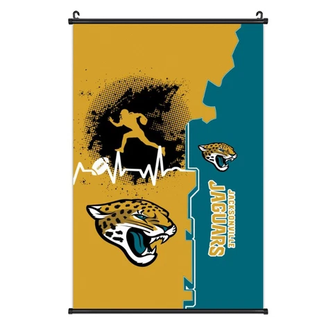 Jacksonville Jaguars Poster Hangs A Picture Home Decoration Canvas+Axis+Hook 2 Cover
