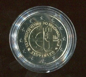2 euro comm. Slovacchia  2014 -  10º anniversario ingresso nell Unione Europea  - Imagen 1 de 1