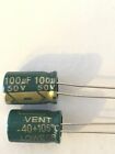 Lot De 22 Condensateurs Électrolytiques  Neufs 50V 100 Uf 8X13 Mm