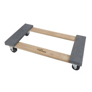 30-inch Wooden Moving Dolly, 660-lb Capacity, Dollies, 4 Caster Wheels - Picture 1 of 11