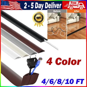 Copertura cavo pavimento PVC morbido alta qualità 4FT/6FT/8FT/10FT correttore grip striscia nuovo - Foto 1 di 25