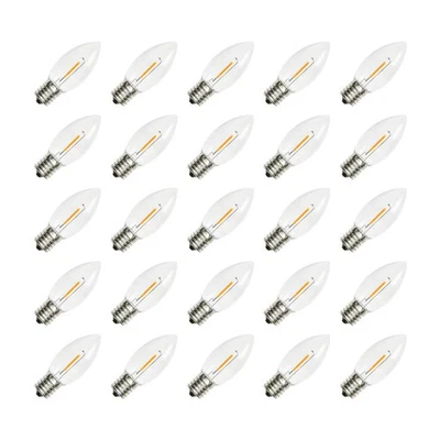 C9 Replacement Bulbs, Clear Led Christmas Light Bulbs, 25 Pack C9 Bulbs for O... - Image 1 of 4