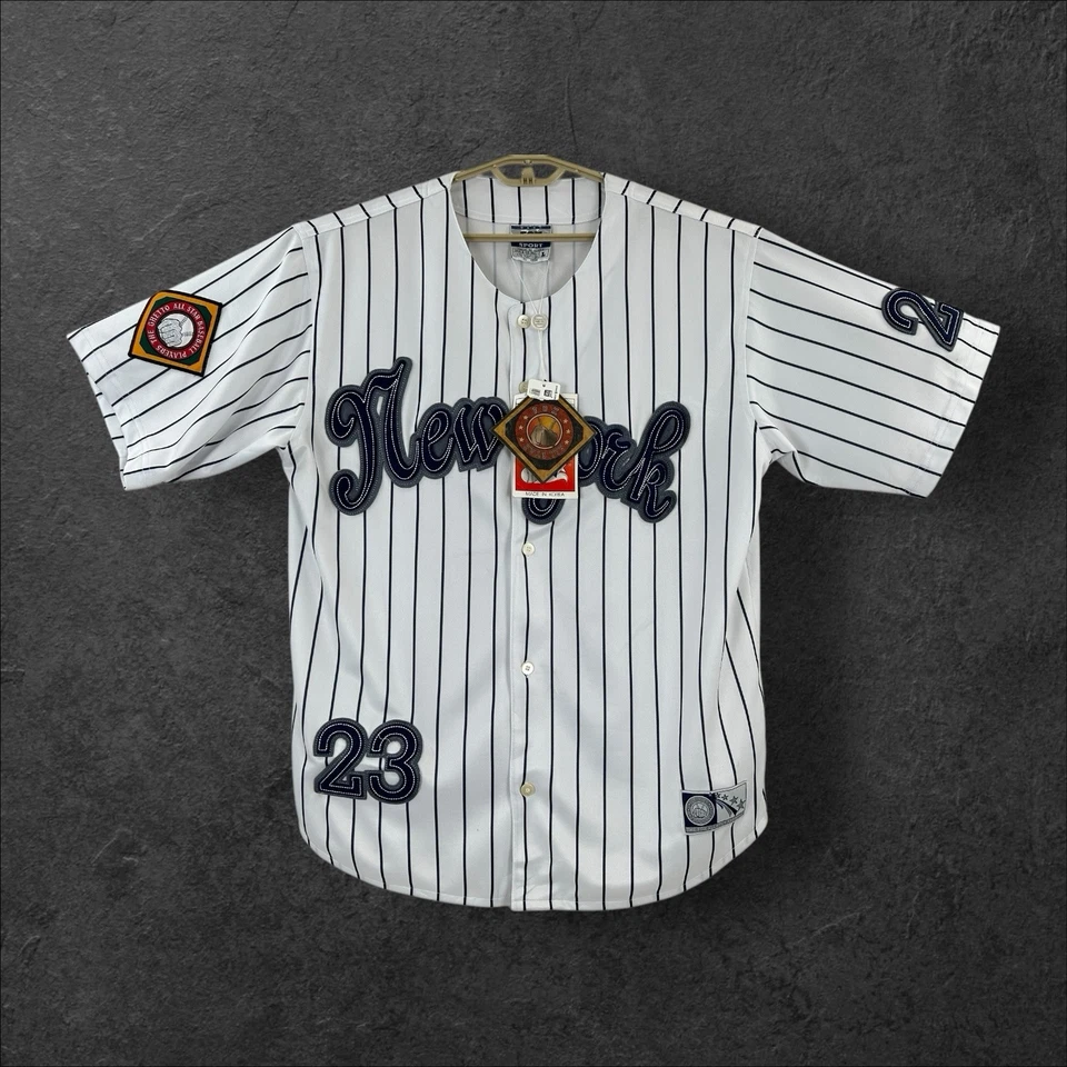 NUEVA Camiseta Deportiva New York Fox #23 Ghetto All Star Béisbol Hombres GRANDE Corea *DEFECTUOSA Foto 1 de 4