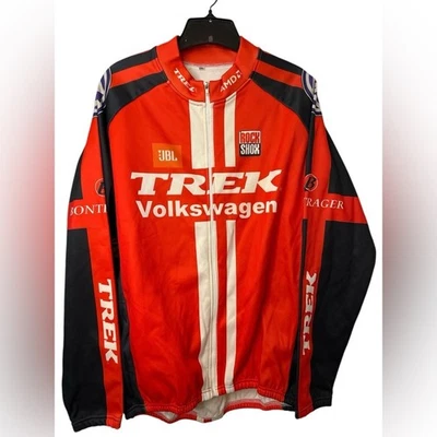 TREK Volkswagen Shimano Red Race Team VTG Cycling Long Sleeve Jersey - Image 1 of 4