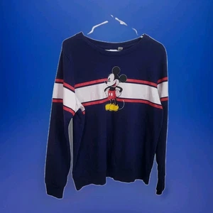 Disney Mickey Mouse Sweatshirt marine/weiß rot gestreift XL - Bild 1 von 5