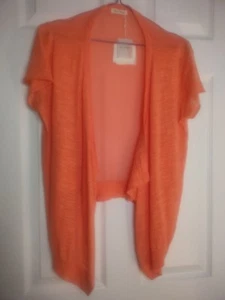 American Vintage Orange Silk Cotton Cardigan Size M - Picture 1 of 6