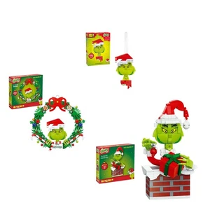 Set of 3 Brickcraft Dr.Seuss The Grinch Christmas Holiday Building Block Kits - Picture 1 of 15