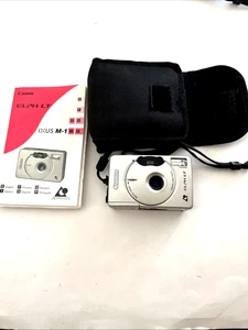 Canon IXUS M-1 Film Camera with Case and Manual Compact Silver - Picture 1 of 7
