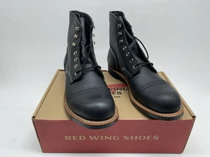 Red Wing Iron Ranger Boots (UK 8) Black Harness 8084 USA Heritage Leather 6in 6" - Picture 1 of 14