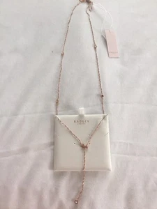 Radley Rose Gold Plated Stone Set Lariot Jumping Dog Necklace RYJ2394S BN IN BOX - Picture 1 of 5