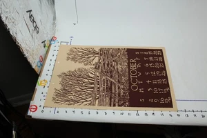vintage ART PRINT October - Picture 1 of 6