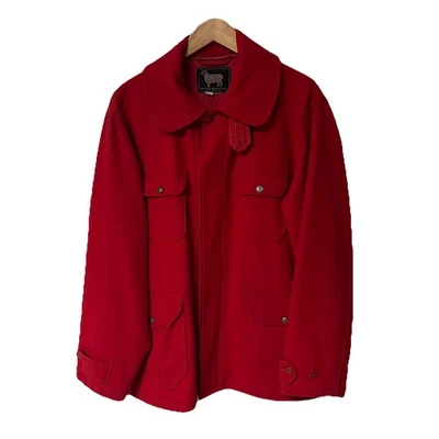 VTG 40 50s WOOLRICH Hunting Jacket Wool MACKINAW Game Pockets XL Coat Nice - Image 1 of 4