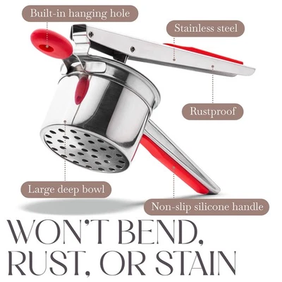 Rizador de patatas Bellemain de acero inoxidable con 3 discos de finura intercambiables Foto 1 de 4