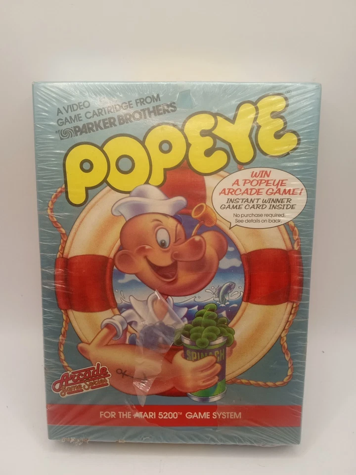 Vintage 1983 Parker Brothers Atari 5200 Video Game POPEYE  - Image 1 of 4