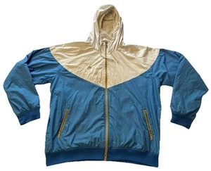 Vintage Nike Windbreaker Track Shell Jacke Herren Kapuze Full Gold Zip XL - Bild 1 von 19