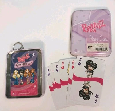 Bratz Girls Night Out Full 52 Deck Playing Card Game W/ Original Keychain Tin - Image 1 of 3