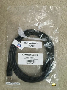 Comprehensive USB2-AB-6ST USB 2.0 A Male to USB B Male Configuration Cable 6ft - Picture 1 of 3