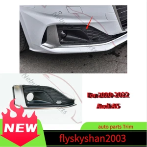 Replace Right Side Plating Front Bumper Fog Light Cover For 2020-2022 Audi A5  - Picture 1 of 9