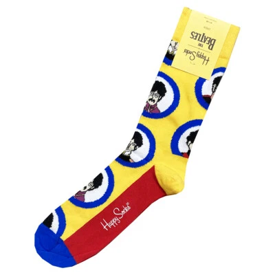 The Beatles Yellow Submarine Happy Socks Unisex Crew Cotton Novelty - Image 1 of 4